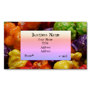 Kandiertes Popcorn-magnetische Visitenkarte Magnetische Visitenkarte