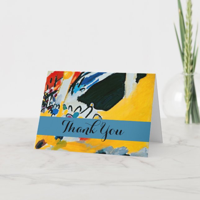 Kandinski Impression III Konzert Abstrakte Malerei Dankeskarte (Vorderseite)