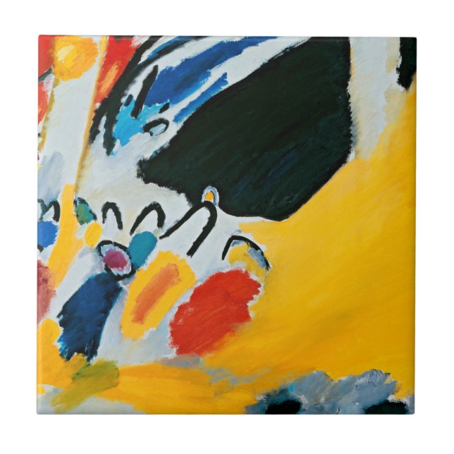 Kandinski Impression III Konzert Abstrakte Malerei Fliese (Vorderseite)
