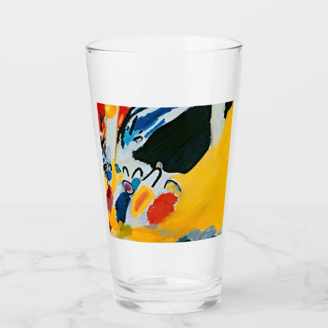 Kandinski Impression III Konzert Abstrakte Malerei Glas (Vorderseite)