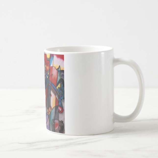Kandinsky 1913 Abstrakte Malerei Kaffeetasse (Rechts)