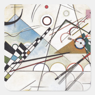Kandinsky 1923/Komposition viii/pixdezines Quadratischer Aufkleber