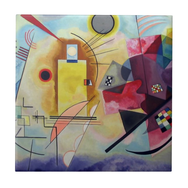 Kandinsky 1925/gelb/rot/blau/pixdezines fliese (Vorderseite)
