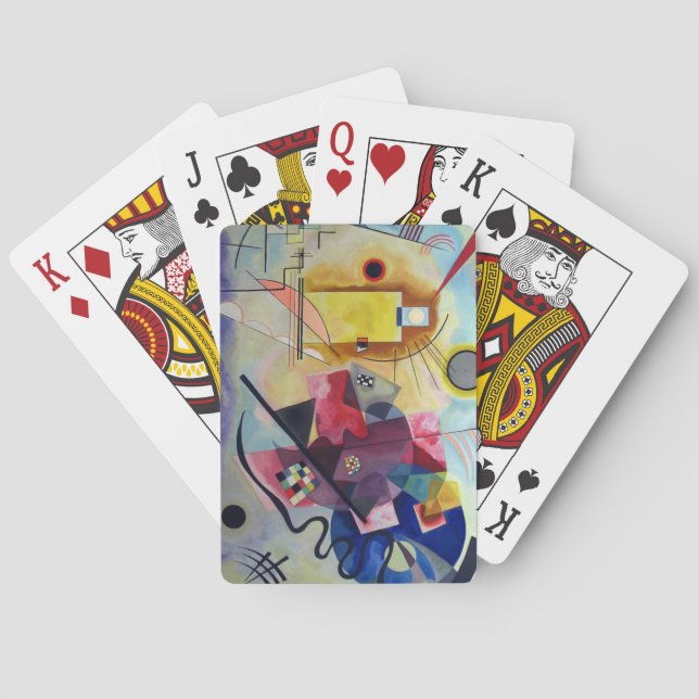 Kandinsky 1925 Painting Yellow Blue Spielkarten (Rückseite)