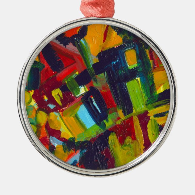 Kandinsky 304 Abstrakte Kunstwerke Silbernes Ornament (Vorne)