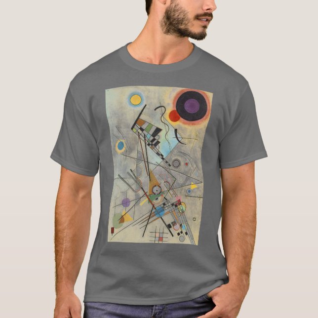 Kandinsky Absract Expressionist Dark Gray T-Shirt (Vorderseite)
