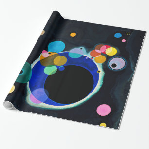 Kandinsky Abstrakt Art Blue Black Geschenkpapier
