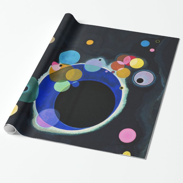 Kandinsky Abstrakt Art Blue Black Geschenkpapier (Ungerollt)