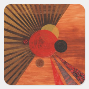 Kandinsky Abstrakt Art Quadratischer Aufkleber