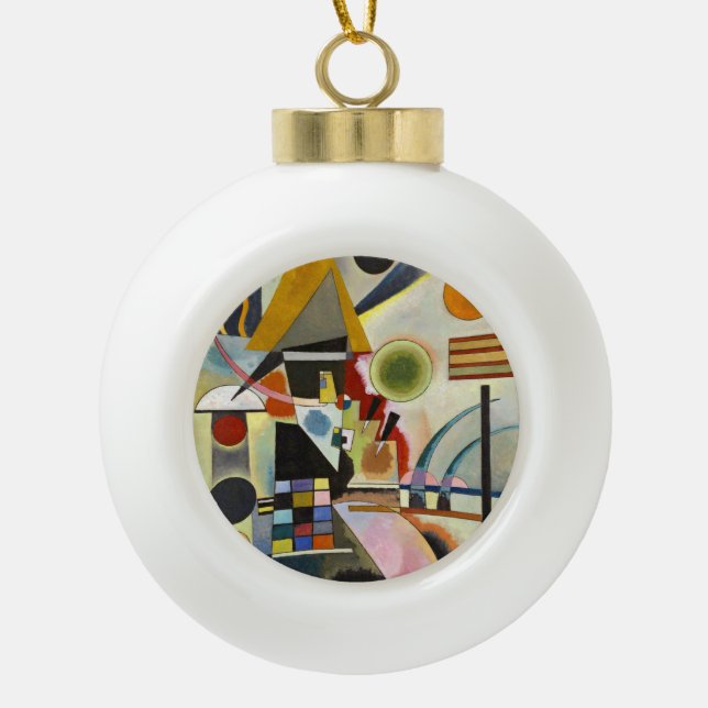 Kandinsky Abstrakt Artwork Keramik Kugel-Ornament (Vorderseite)