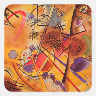 Kandinsky Abstrakt Artwork Quadratischer Aufkleber