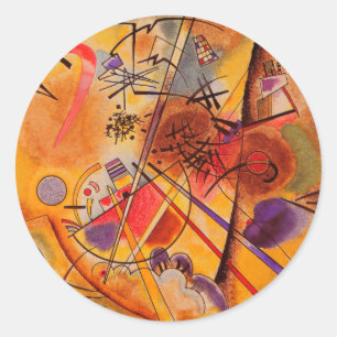 Kandinsky Abstrakt Artwork Runder Aufkleber