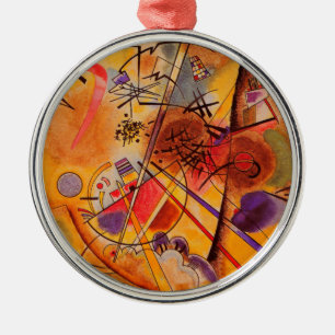 Kandinsky Abstrakt Artwork Silbernes Ornament