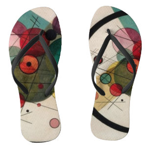 Kandinsky Abstrakt Circles Flip Flops