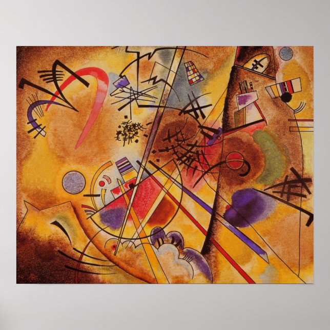 Kandinsky Abstrakt Circles Leinwand Malerei Kunstw Poster (Vorne)