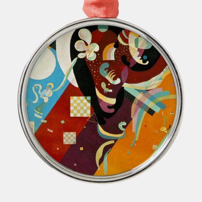 Kandinsky Abstrakt Compositon IX Silbernes Ornament (Vorne)