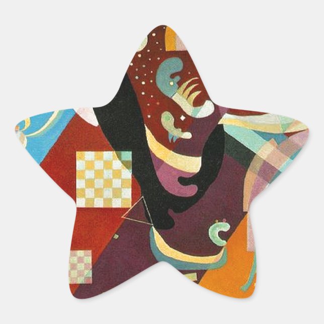 Kandinsky Abstrakt Compositon IX Stern-Aufkleber (Vorderseite)