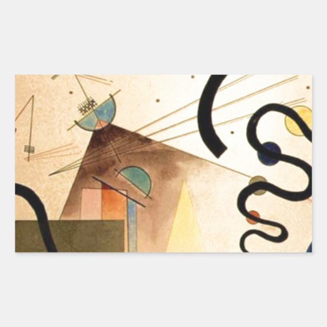 Kandinsky Abstrakt Rechteckiger Aufkleber (Vorderseite)