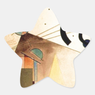Kandinsky Abstrakt Stern-Aufkleber
