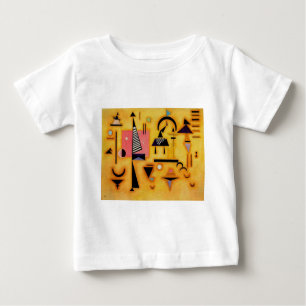 Kandinsky Abstrakte entscheidende rosa geometrisch Baby T-shirt