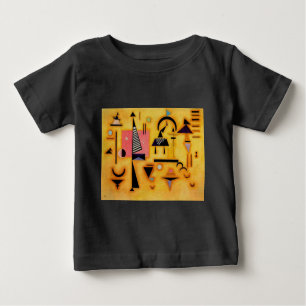 Kandinsky Abstrakte entscheidende rosa geometrisch Baby T-shirt