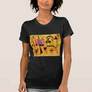 Kandinsky Abstrakte entscheidende rosa geometrisch T-Shirt