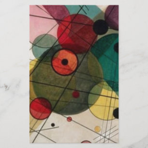 Kandinsky-Abstrakte in einem Kreisstadium Briefpapier