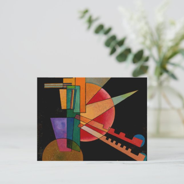 Kandinsky - Abstrakte Interpretation Feiertagspostkarte (Stehend Vorderseite)