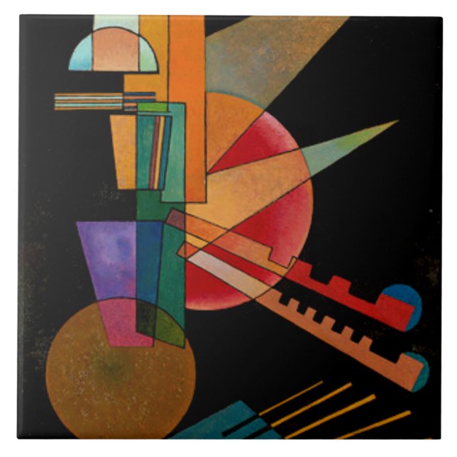 Kandinsky - Abstrakte Interpretation Fliese (Vorderseite)
