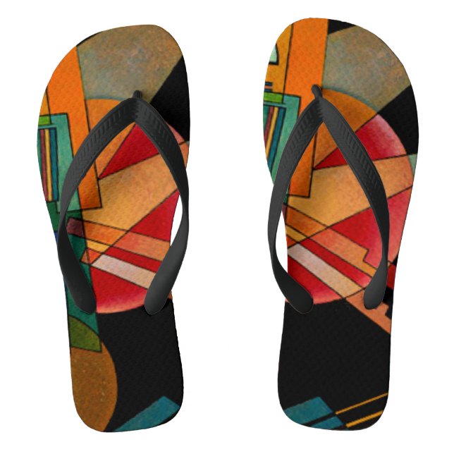 Kandinsky - Abstrakte Interpretation Flip Flops (Fußbett)