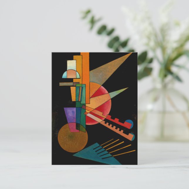 Kandinsky - Abstrakte Interpretation Postkarte (Stehend Vorderseite)