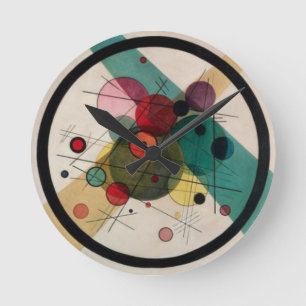 Kandinsky-Abstrakte Kreise in einem Kreis Runde Wanduhr