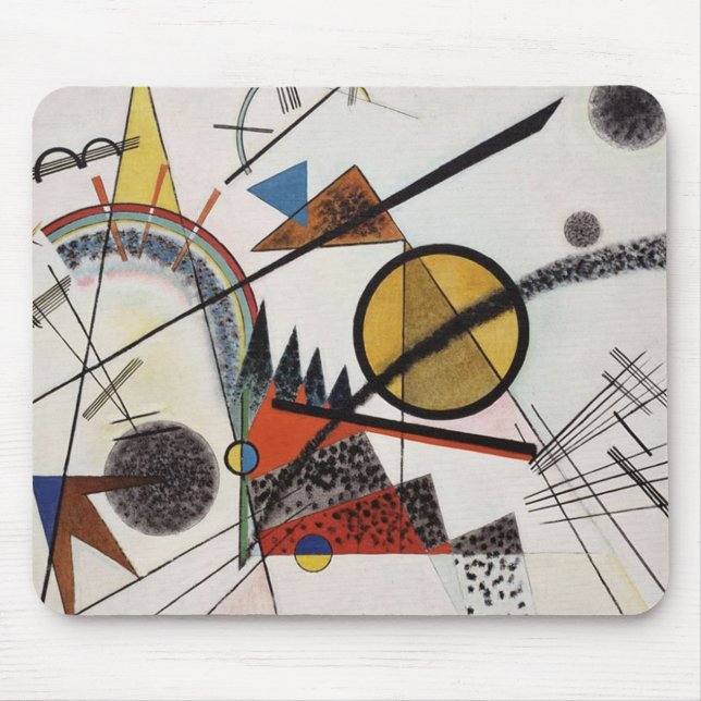 Kandinsky Abstrakte Malerei Moderner Kunstmeister Mousepad (Vorne)