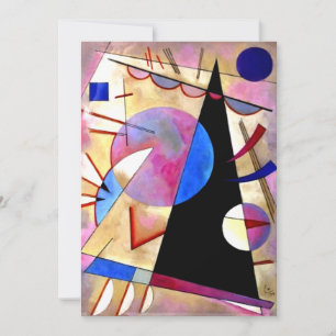 Kandinsky - Abstrakter Kubismus mit Pinks und Blue Karte