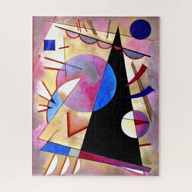 Kandinsky - Abstrakter Kubismus mit Pinks und Blue Puzzle (Vertikal)