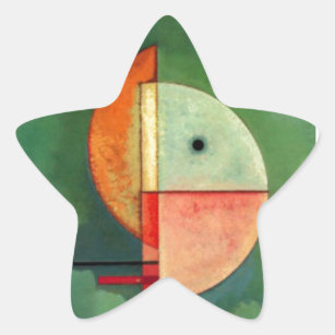 Kandinsky Abstraktes Aufzeichnen Stern-Aufkleber
