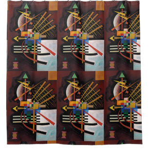 Kandinsky Abstraktes Gemälde Klassisches Kunstwerk Duschvorhang