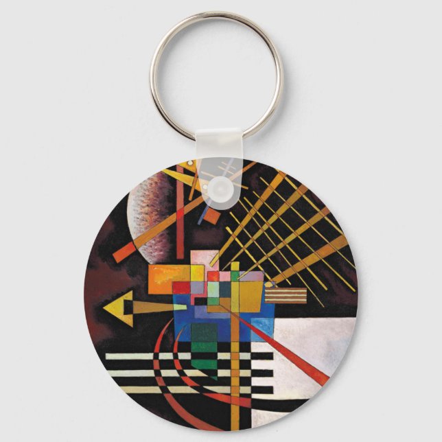 Kandinsky Abstraktes Gemälde Klassisches Kunstwerk Schlüsselanhänger (Vorderseite)