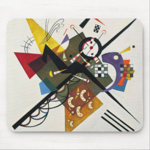 Kandinsky auf abstrakter Malerei des Weiß-zwei Mousepad