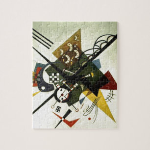Kandinsky auf der Abstrakten Malerei White II Puzzle