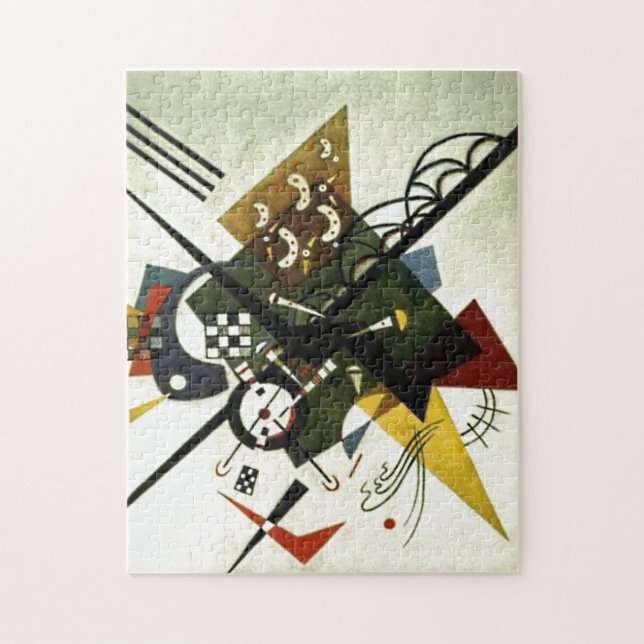 Kandinsky auf der Abstrakten Malerei White II Puzzle (Vertikal)