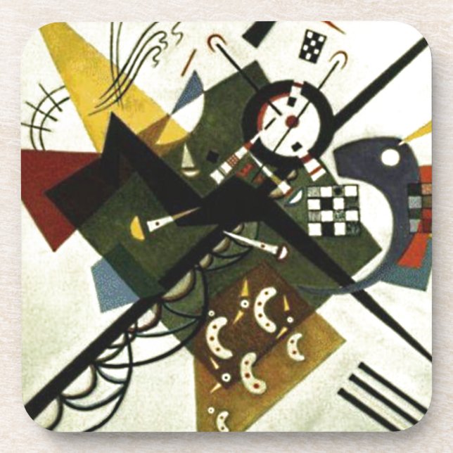 Kandinsky auf Weiß II Getränkeuntersetzer (Vorderseite)