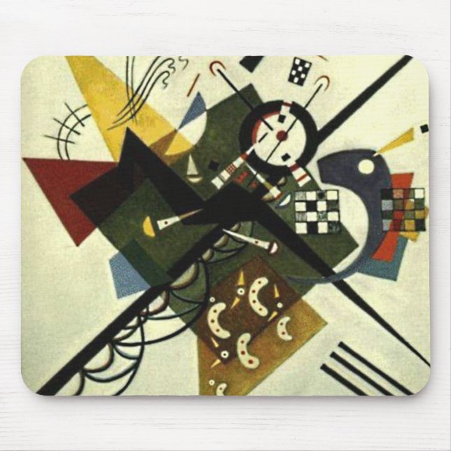Kandinsky auf Weiß II Mousepad (Vorne)