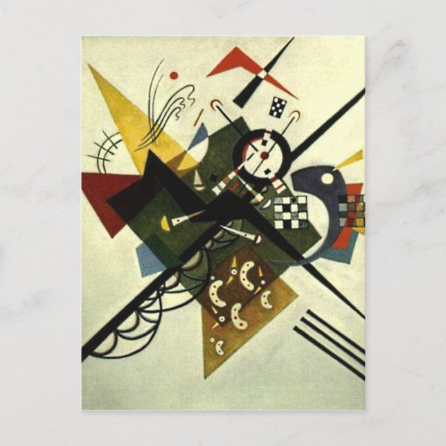 Kandinsky auf Weiß II Postkarte (Vorderseite)