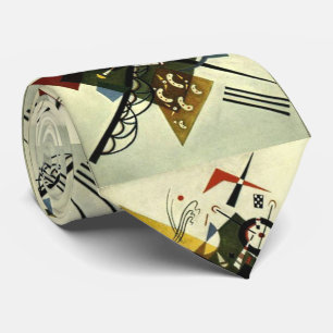 Kandinsky auf White II Abstrakte Malerei Neck Tie Krawatte