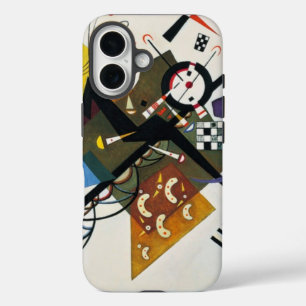 Kandinsky auf zwei Abstrakten weißen Gemälden iPhone 16 Hülle