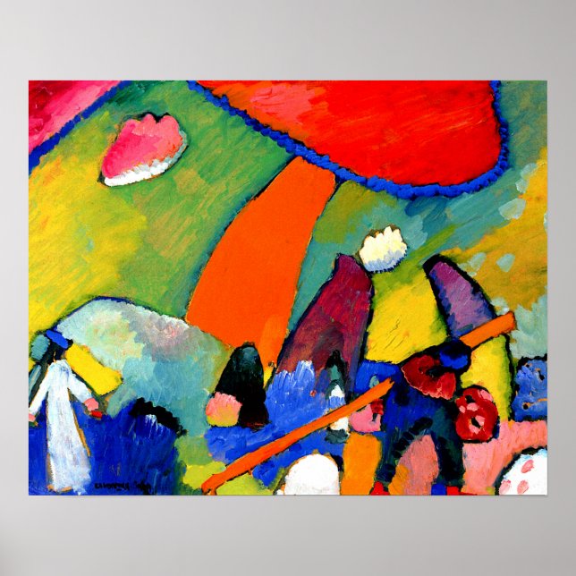 Kandinsky - Beach Scene Poster (Vorne)