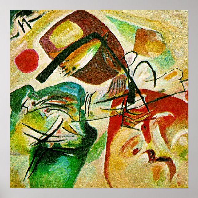 Kandinsky - Bild mit schwarzem Bogen, Poster (Vorne)