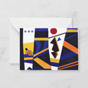 Kandinsky - Bindende, bunte abstrakte Kunstwerke Mitteilungskarte