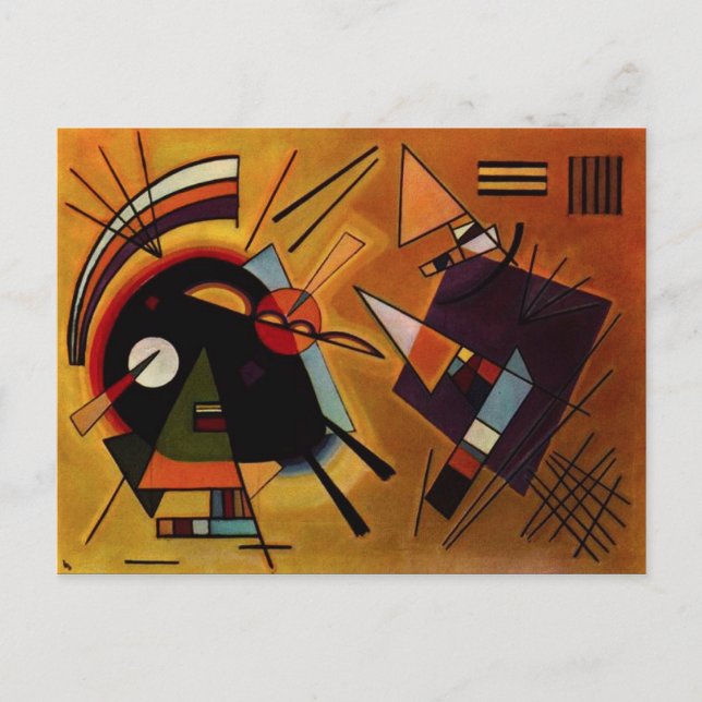 Kandinsky Black and Violet Postcard Postkarte (Vorderseite)